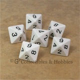 D8 RPG Dice Set : Opaque 6pc - White