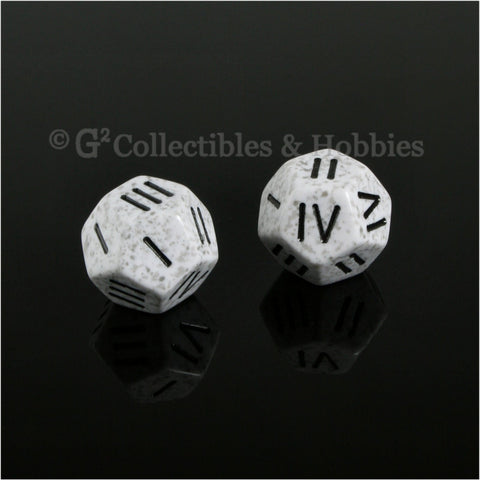 12 Sided Roman Numeral D4 Pair - Arctic Camo