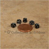 D6 5mm 50pc Squared Edge MINI Dice Set - Opaque Black