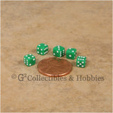 D6 5mm 50pc Squared Edge MINI Dice Set - Opaque Green