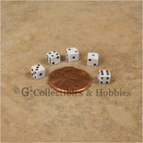 D6 5mm 50pc Squared Edge MINI Dice Set - Opaque White