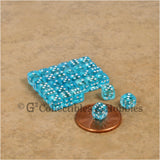 D6 5mm Deluxe Rounded Edge 30pc MINI Dice Set - Transparent Aqua Blue
