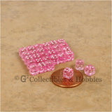 D6 5mm Deluxe Rounded Edge 30pc MINI Dice Set - Transparent Pink