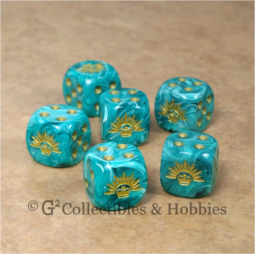 WWII Axis & Allies 6pc Dice Set - ANZAC Rising Sun