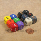 D3 (6 Sided) RPG Dice Set 12pc - 12 Colors (B)
