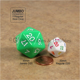Jumbo RPG 7pc Dice & Bag Set - Green with White Numbers