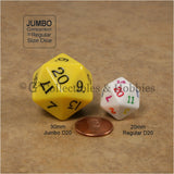 D20 Jumbo 30mm Opaque Yellow - New Number Design