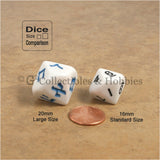 D10 Hebrew Numbers Large 20mm Dice Set - Set of 6