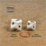 D10 Roman Numeral Large 20mm Dice Set - Set of 6