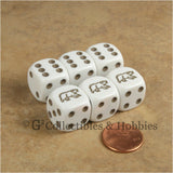 Bear 6pc Dice Set - White