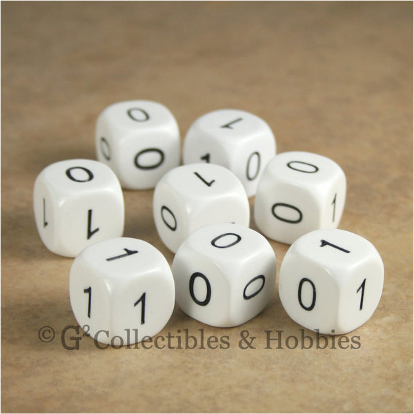 D6 25mm Blank White 6pc Dice Set – G2 Collectibles & Hobbies