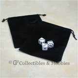 Dice Bag: Large Black Velveteen - 2pc Set