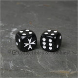 Maltese Cross 6pc Dice Set - Black