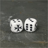Maltese Cross 6pc Dice Set - White
