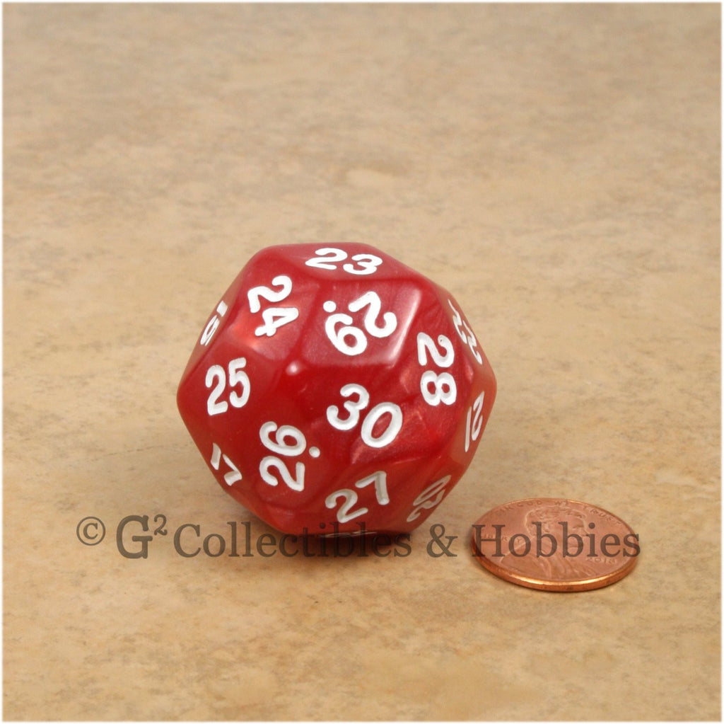 D30 Pearlized Red with White Numbers