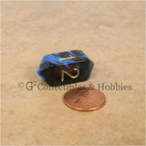 D4 Crystal Oblivion Blue Die with Gold Numbers