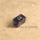 D4 Crystal Oblivion Purple Die with Gold Numbers