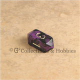 D4 Crystal Oblivion Purple Die with Gold Numbers