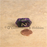 D4 Crystal Oblivion Purple Die with Gold Numbers