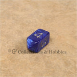 D4 Crystal Pearl Blue Die with Gold Numbers