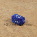 D4 Crystal Pearl Blue Die with White Numbers
