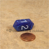 D4 Crystal Pearl Blue Die with White Numbers