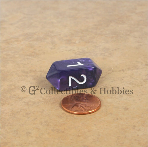 D4 Crystal Pearl Purple Die with White Numbers – G2 Collectibles & Hobbies