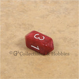 D4 Crystal Pearl Red Die with White Numbers