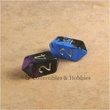 D4 Crystal Oblivion Dice 2pc Set - Blue & Purple