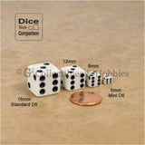 D6 5mm Deluxe Rounded Edge 30pc MINI Dice Set - Transparent Blue