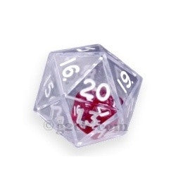 D20 25mm Double Dice - Clear