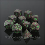 RPG Dice Set Elemental Earth 10pc