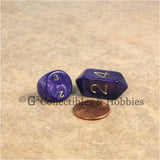 RPG Dice Set Hybrid Pearl Purple with Gold Numbers 10pc