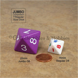 Jumbo RPG 7pc Dice & Bag Set - Purple with White Numbers
