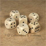 D6 16mm Wood (Clear Stained) 6pc Dice Set