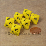 D8 RPG Dice Set : Opaque 6pc - Yellow