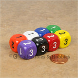 D3 (6 Sided) RPG Dice Set 8pc - 8 Colors (A)