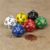 D20 RPG Dice Set : Opaque 6pc - 6 Colors