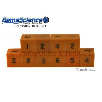 Gamescience Precision D6 Dice Set Opaque Orange 10pc