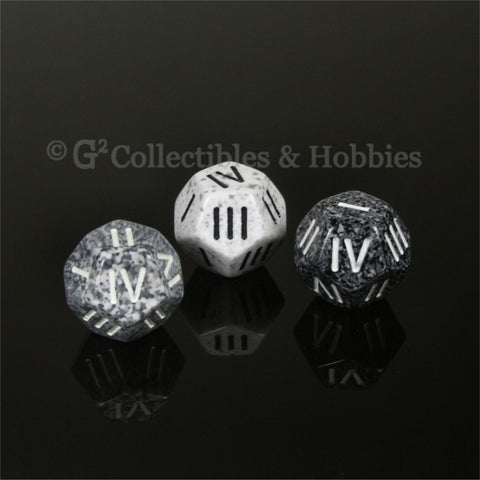 12 Sided Roman Numeral D4 - Set of 3