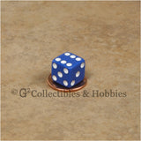 D6 12mm Opaque Blue with White Pips 10pc Dice Set
