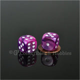 D6 12mm Festive Violet with White Pips 10pc Dice Set