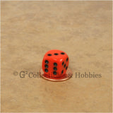D6 12mm Rounded Edge Orange with Black Pips 10pc Dice Set