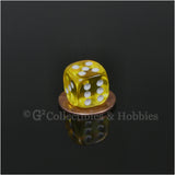 D6 12mm Transparent Yellow with White Pips 10pc Dice Set