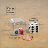 D6 25mm Triple Dice - 3 in a cube