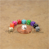 D6 5mm Deluxe Rounded Edge Opaque 100pc Dice Set - 10 Colors