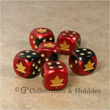 WWII Axis & Allies 6pc Dice Set - Canadian WWII Maple Leaf