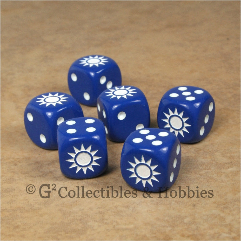 WWII Axis & Allies 6pc Dice Set - Chinese Kuomintang Star
