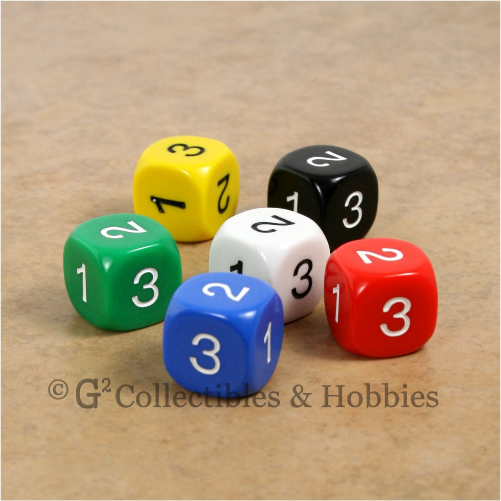 Koplow Games Set of 6 D6 25mm Blank Large Dice with