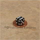 D6 8mm Opaque Black with White Pips 20pc Dice Set